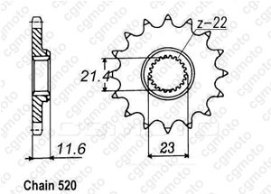 Pignon Yamaha 250 Ttr 93-04