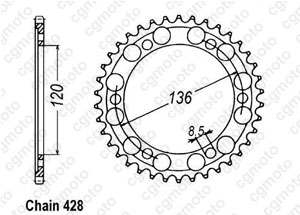 Couronne Tzr 125 R Italie 92-9