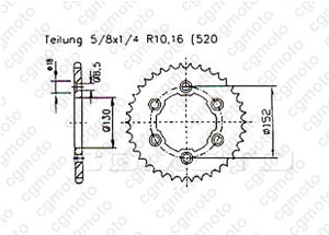Couronne Acier Aprilia Rxv/Sxv
