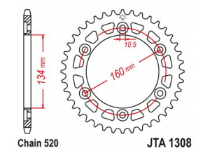 Couronne Racing Alu Cbr600/1000 Rr 03-04