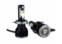 Ampoule H4 LED + Ballast Code et Code/Phare 16W - 2200 Lumens