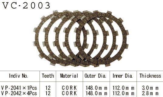 Kit D'embrayage 6 Disques Garnis Pour Yamaha XV535 Virago 535 (1997-2003) - Neuf, Remplacement Complet